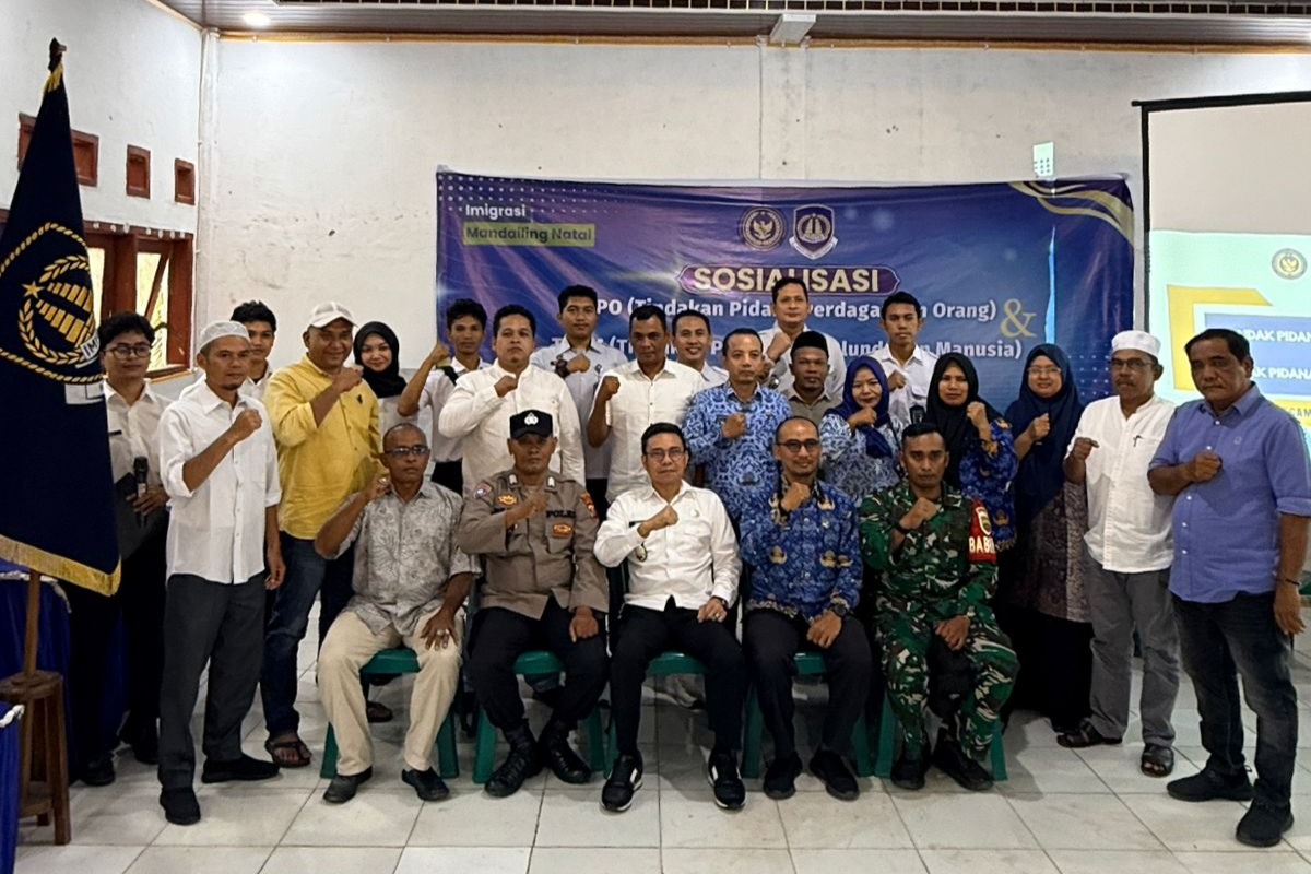 Imigrasi Mandailing Natal Gelar Sosialisasi Pencegahan TPPO dan TPPM di Kecamatan  Panyabungan Selatan